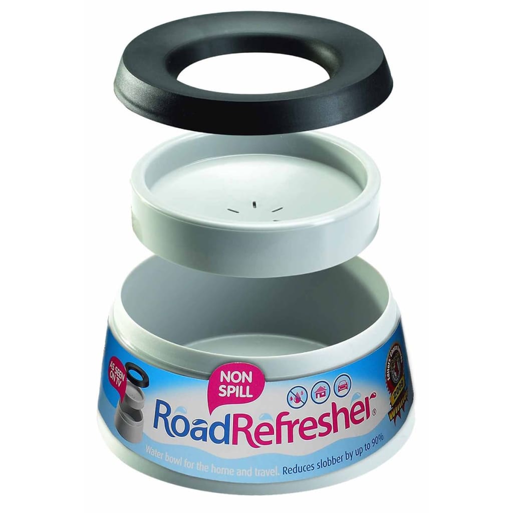 Road Refresher Non-Spill Pet Water Bowl Small Grey SGRR