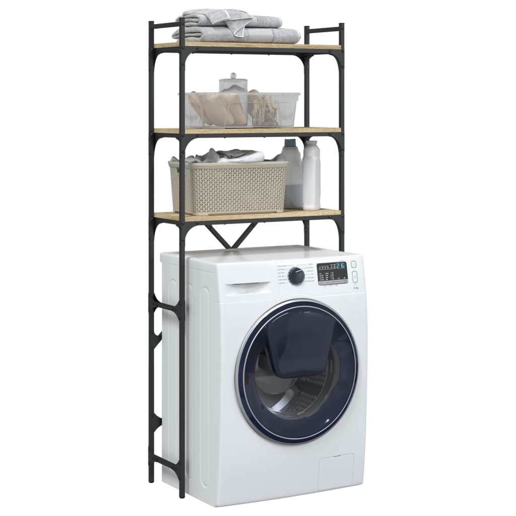 vidaXL Washing Machine Shelf Sonoma Oak 67x25x163 cm Engineered Wood