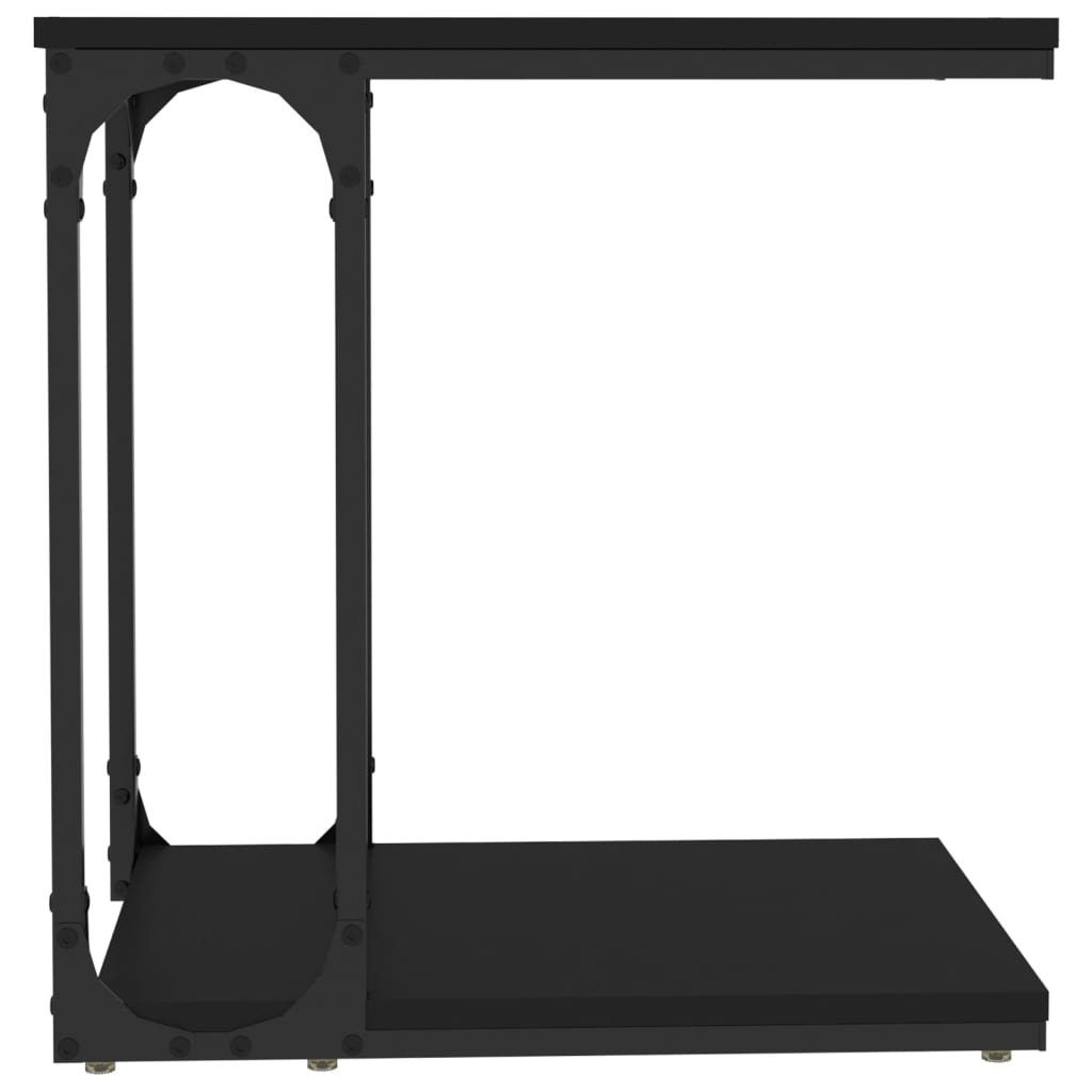 vidaXL Side Table Black 50x35x52 cm Engineered Wood