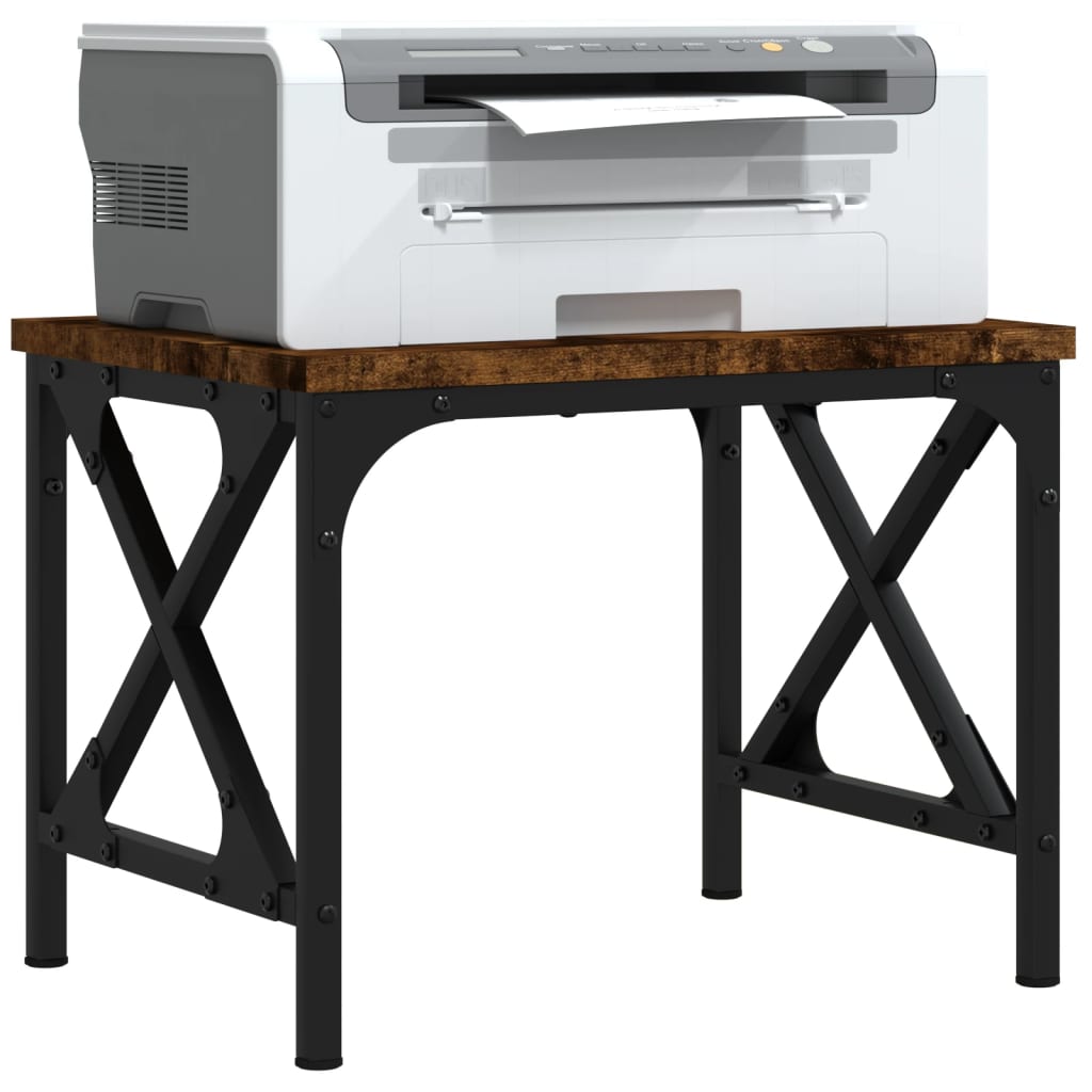 vidaXL Printer Stand Smoked Oak 40x30x31 cm Engineered Wood