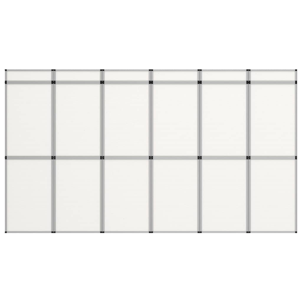 vidaXL 18-Panel Folding Exhibition Display Wall 362x200 cm White