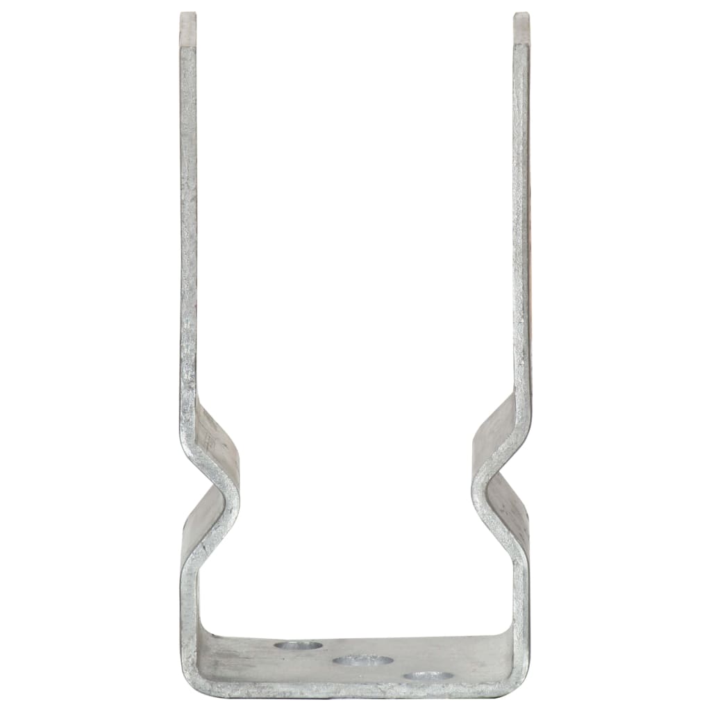 vidaXL Fence Anchors 6 pcs Silver 7x6x15 cm Galvanised Steel