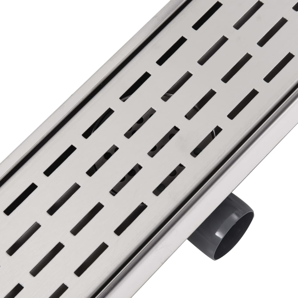 vidaXL Linear Shower Drain Line 530x140 mm Stainless Steel