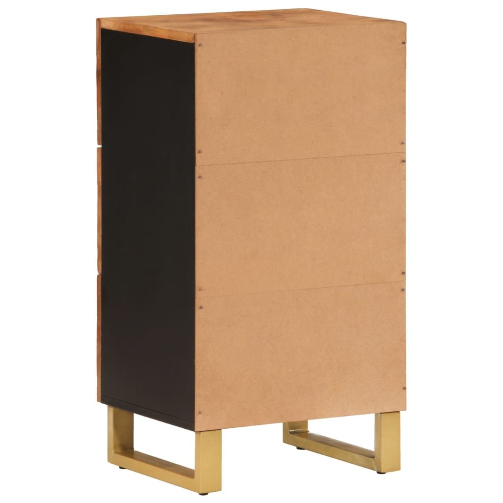 vidaXL Side Cabinet Brown and Black 40x33.5x75 cm Solid Wood Mango