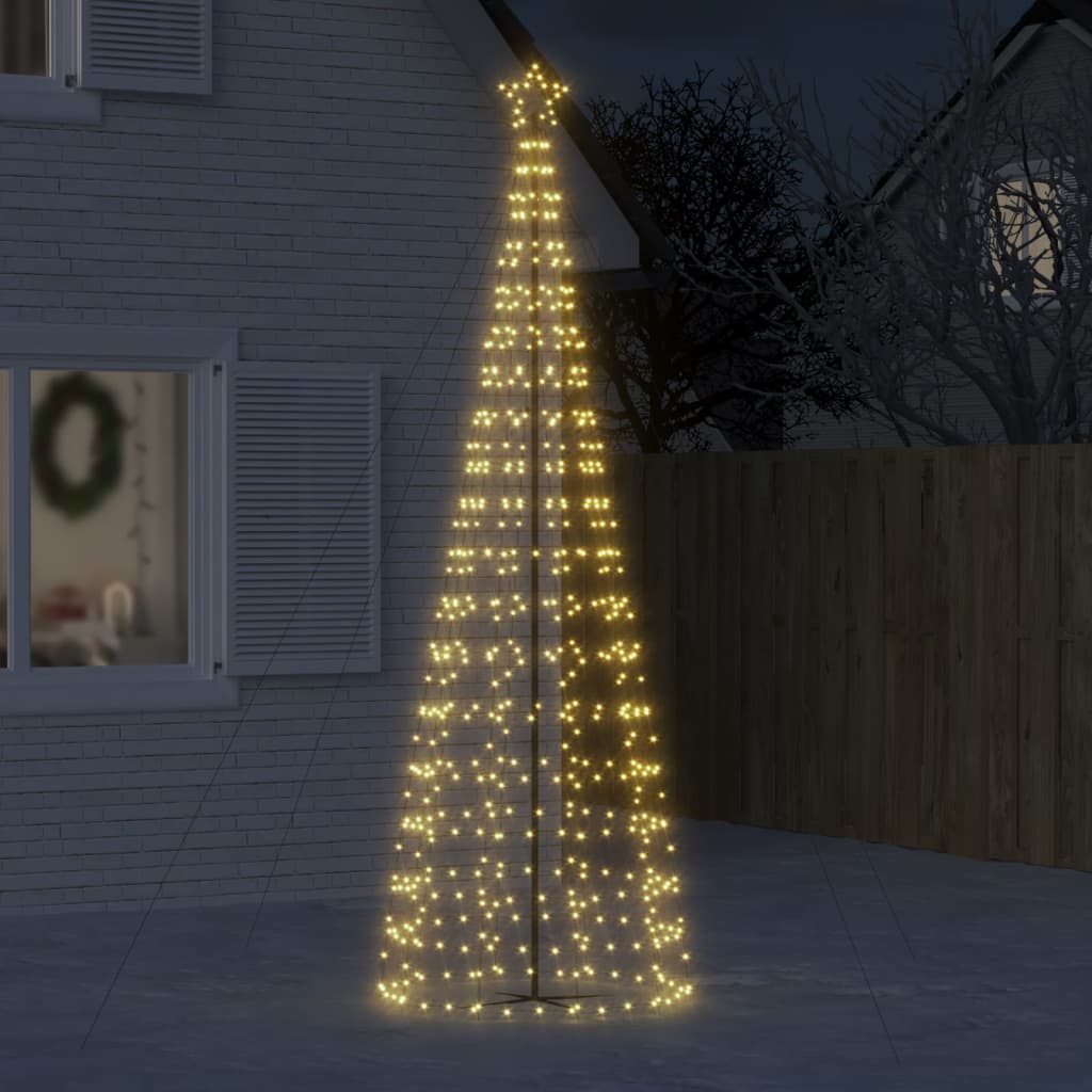 vidaXL Christmas Tree Light Cone 570 LEDs Warm White 300 cm | vidaXL.co.uk