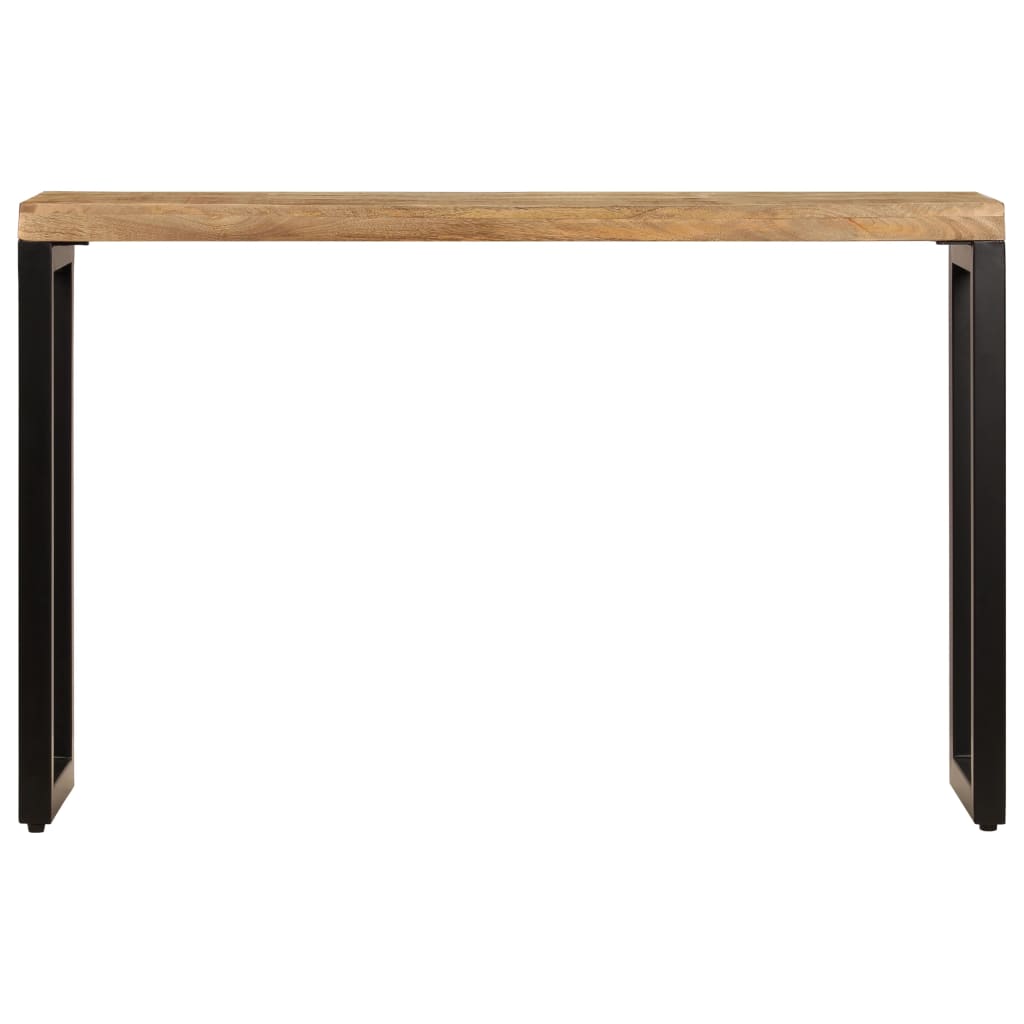 vidaXL Console Table 120x35x76 cm Solid Mango Wood and Steel