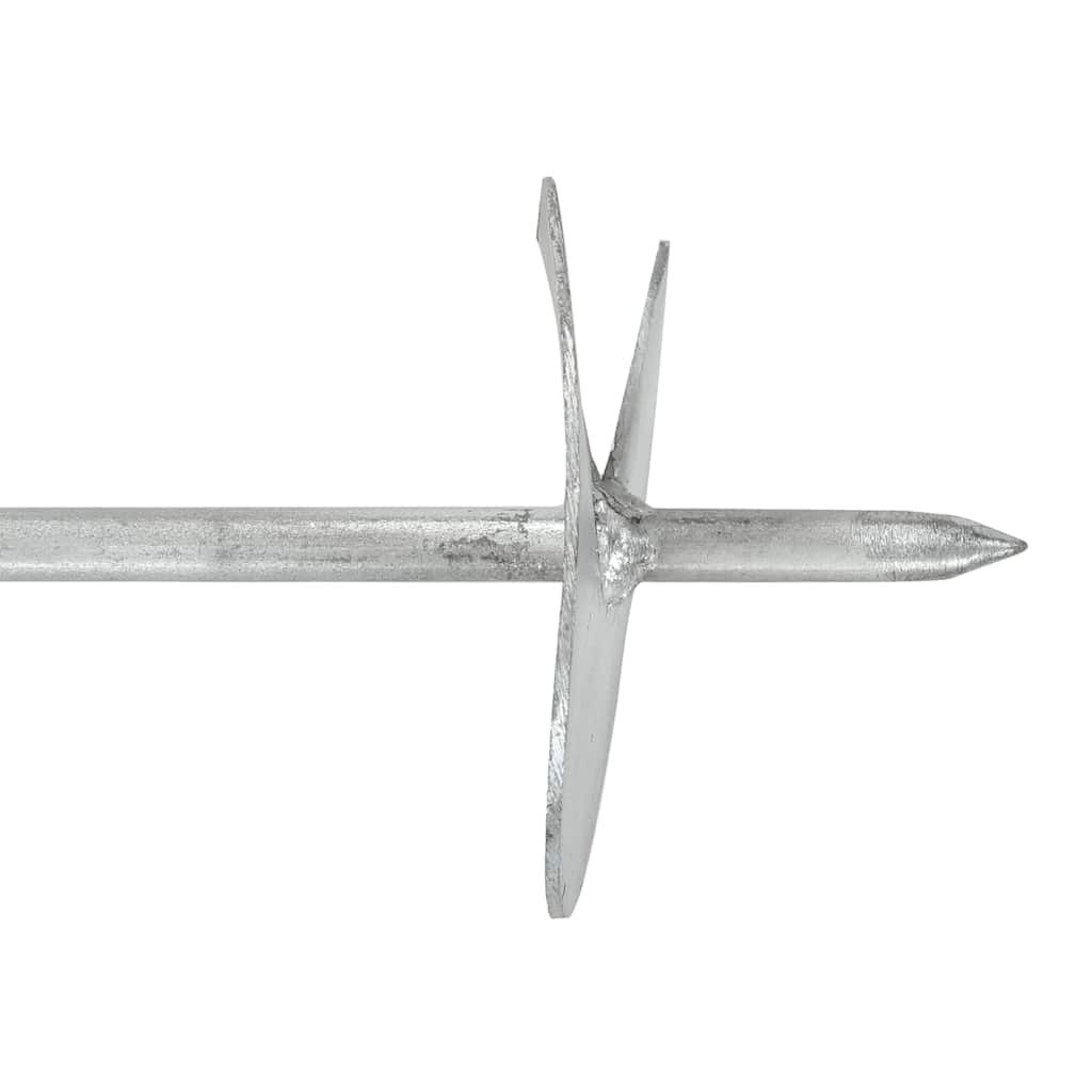vidaXL Earth Anchors 4 pcs 10x60 cm Galvanised Metal