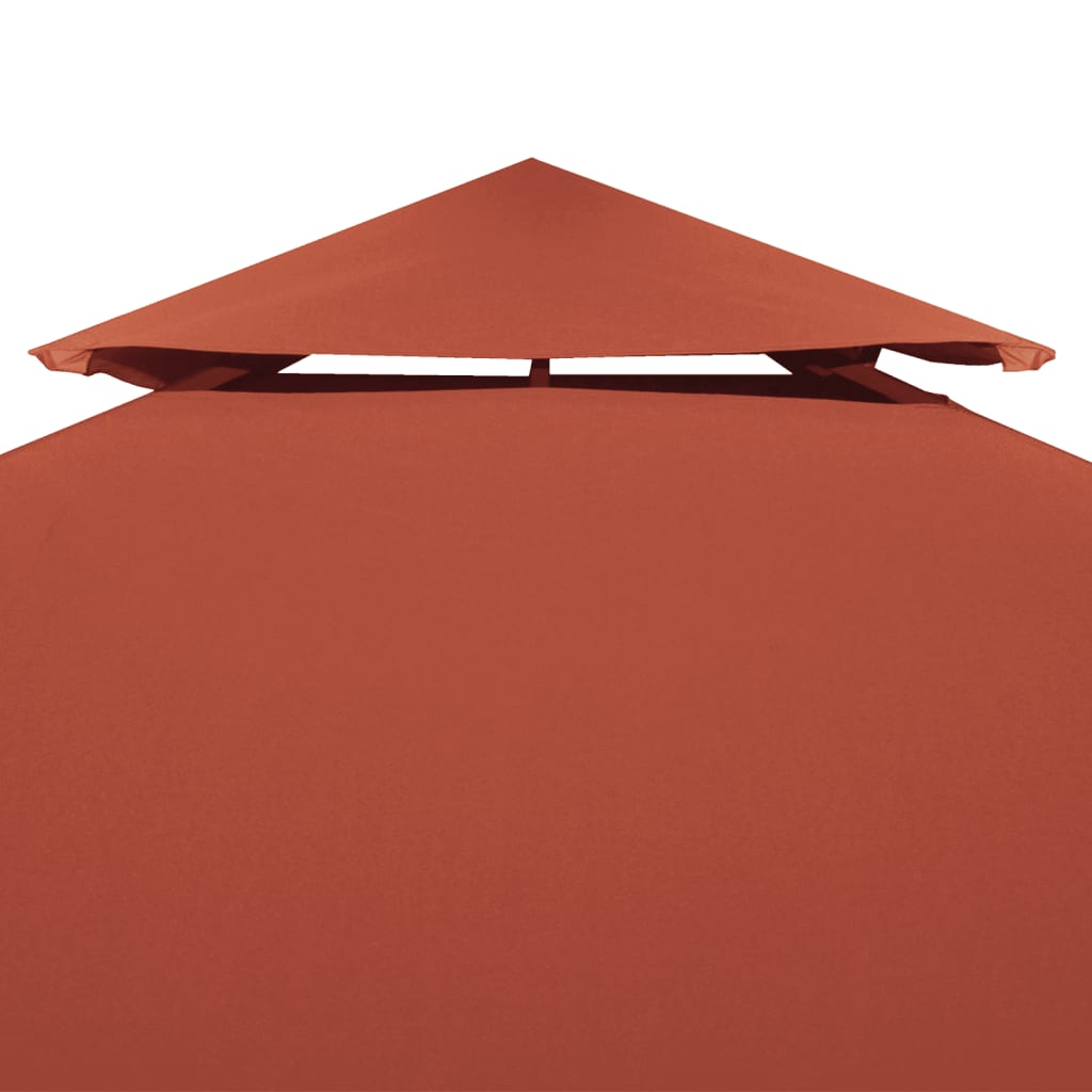 vidaXL 2-Tier Gazebo Top Cover 310 g/m² 4x3 m Terracotta