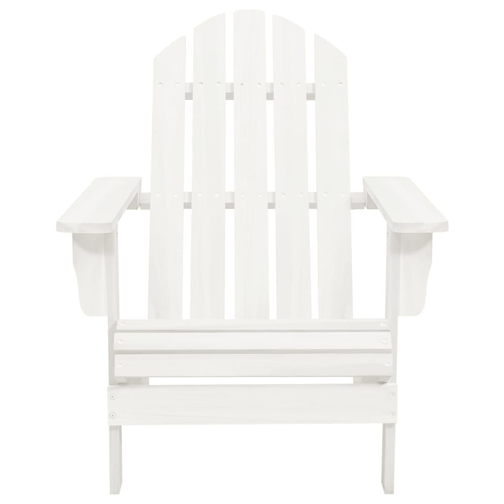 vidaXL Garden Adirondack Chair with Table Solid Fir Wood White
