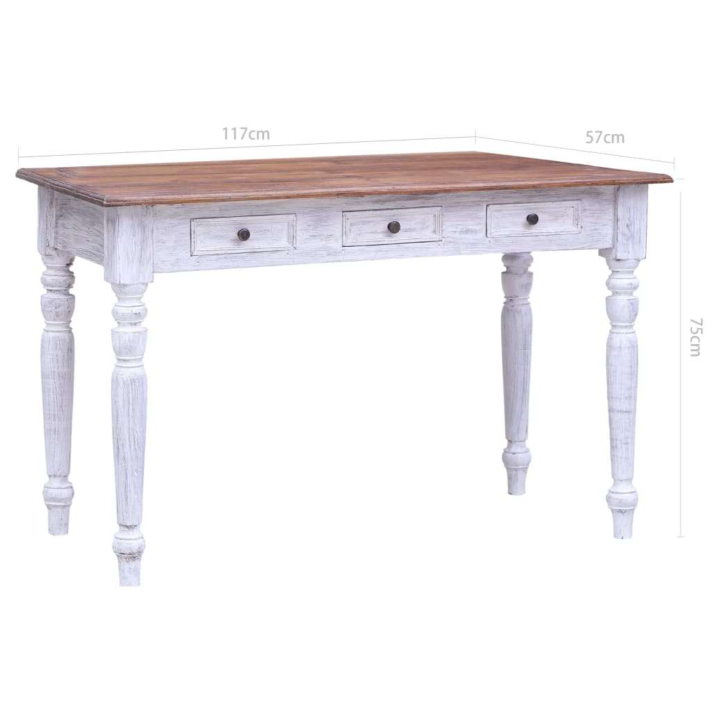 Light wood and white desk cheap