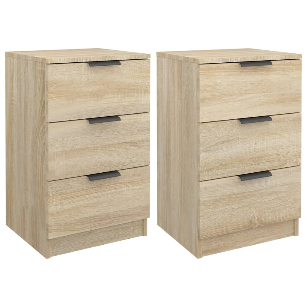 vidaXL Bedside Cabinets 2 pcs Sonoma Oak 40x36x65 cm