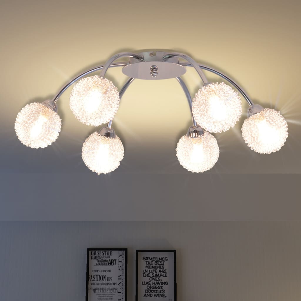 vidaXL Ceiling Lamp with 6 LED Bulbs G9 240 W