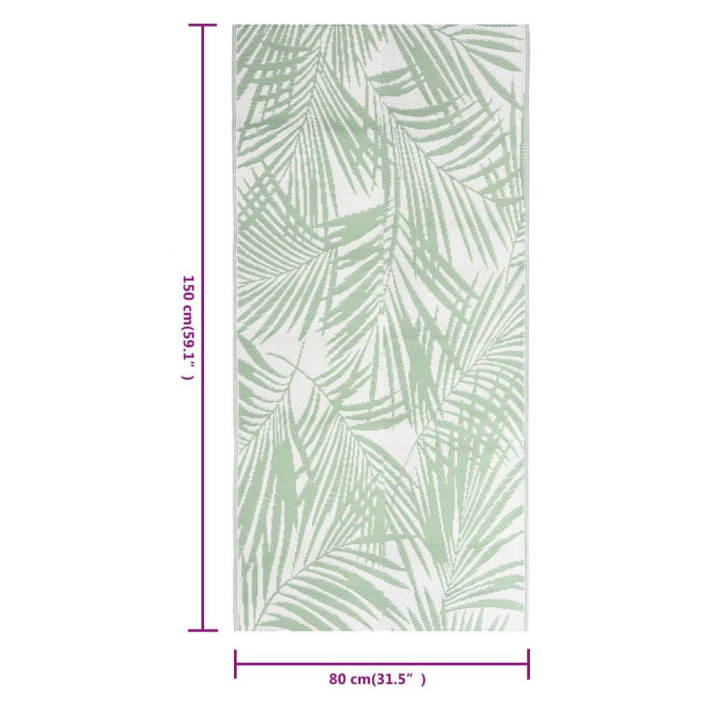 vidaXL Outdoor Carpet Green 80x150 cm PP