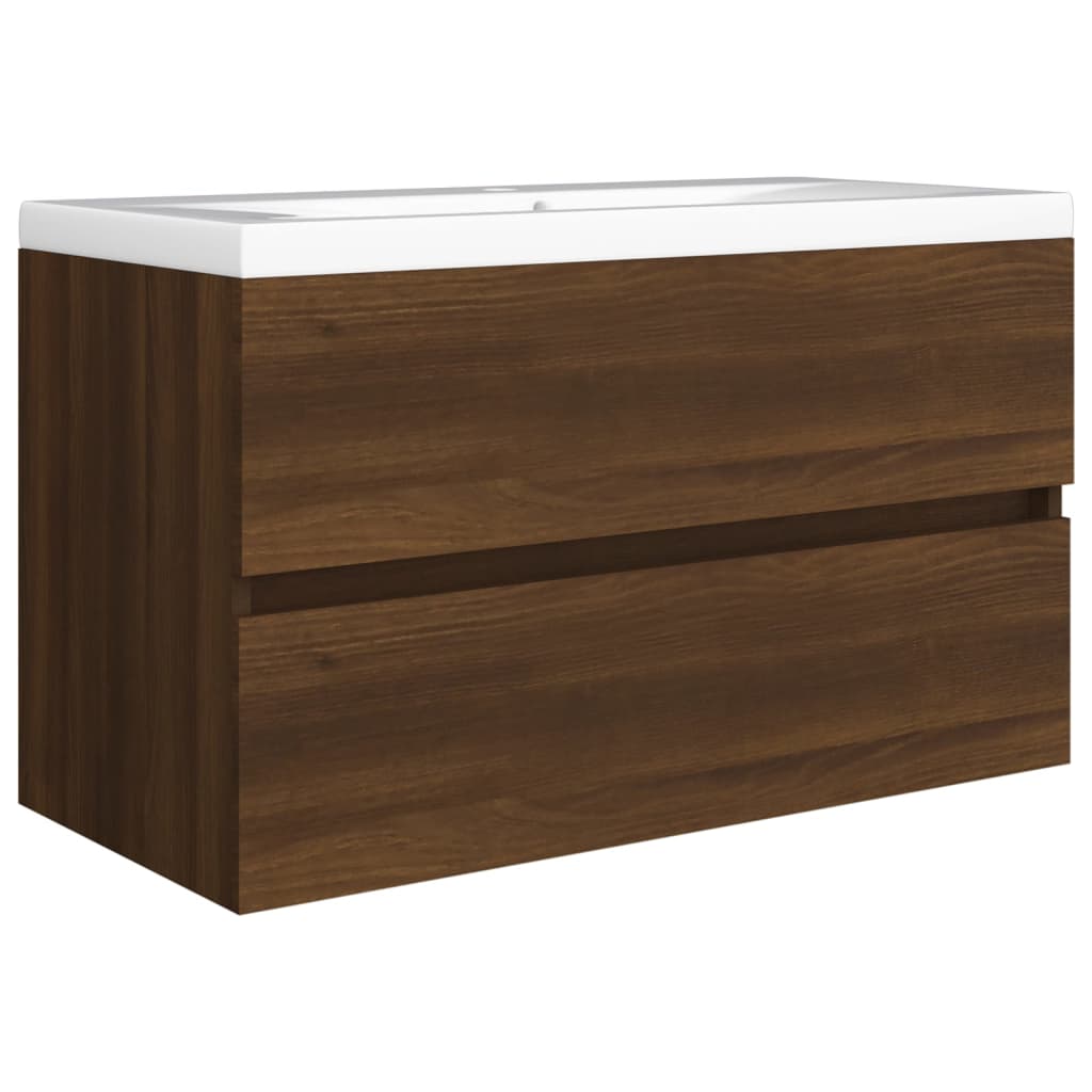 vidaXL Sink Cabinet Brown Oak 80x38.5x45 cm Engineered Wood