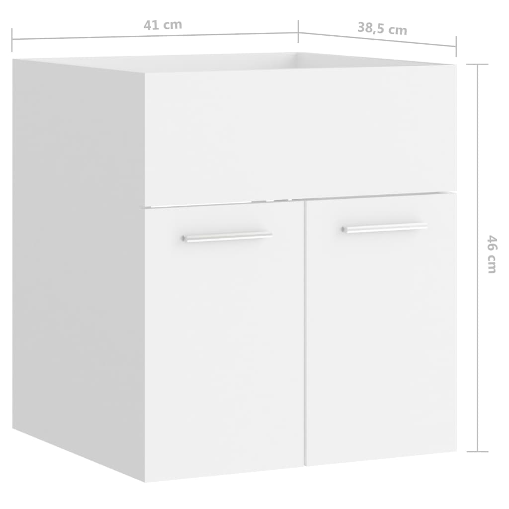 vidaXL Sink Cabinet White 41x38.5x46 cm Engineered Wood