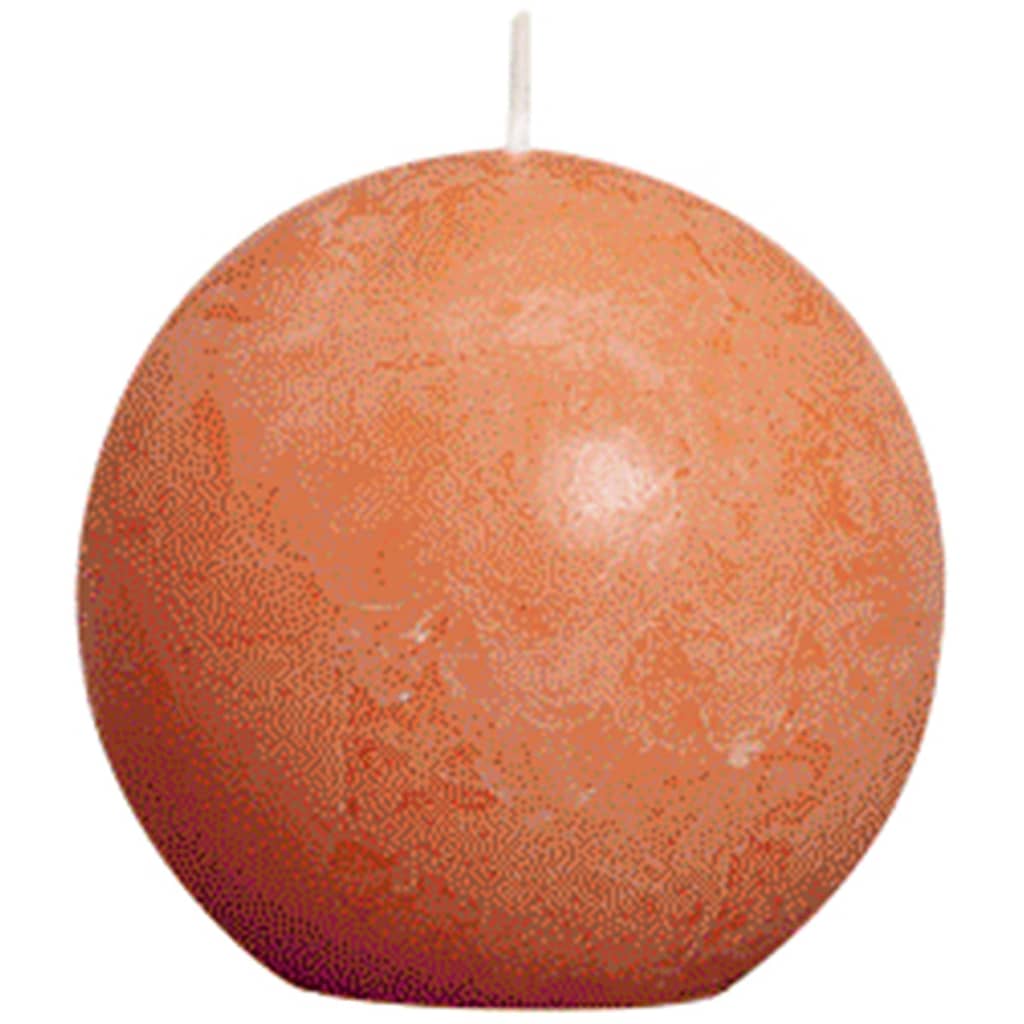 Bolsius Rustic Ball Candle 80 mm Orange 6 pcs