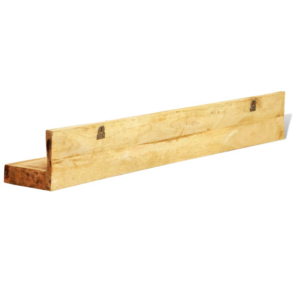 vidaXL Display Shelf 2 pcs Solid Wood Wall-Mounted