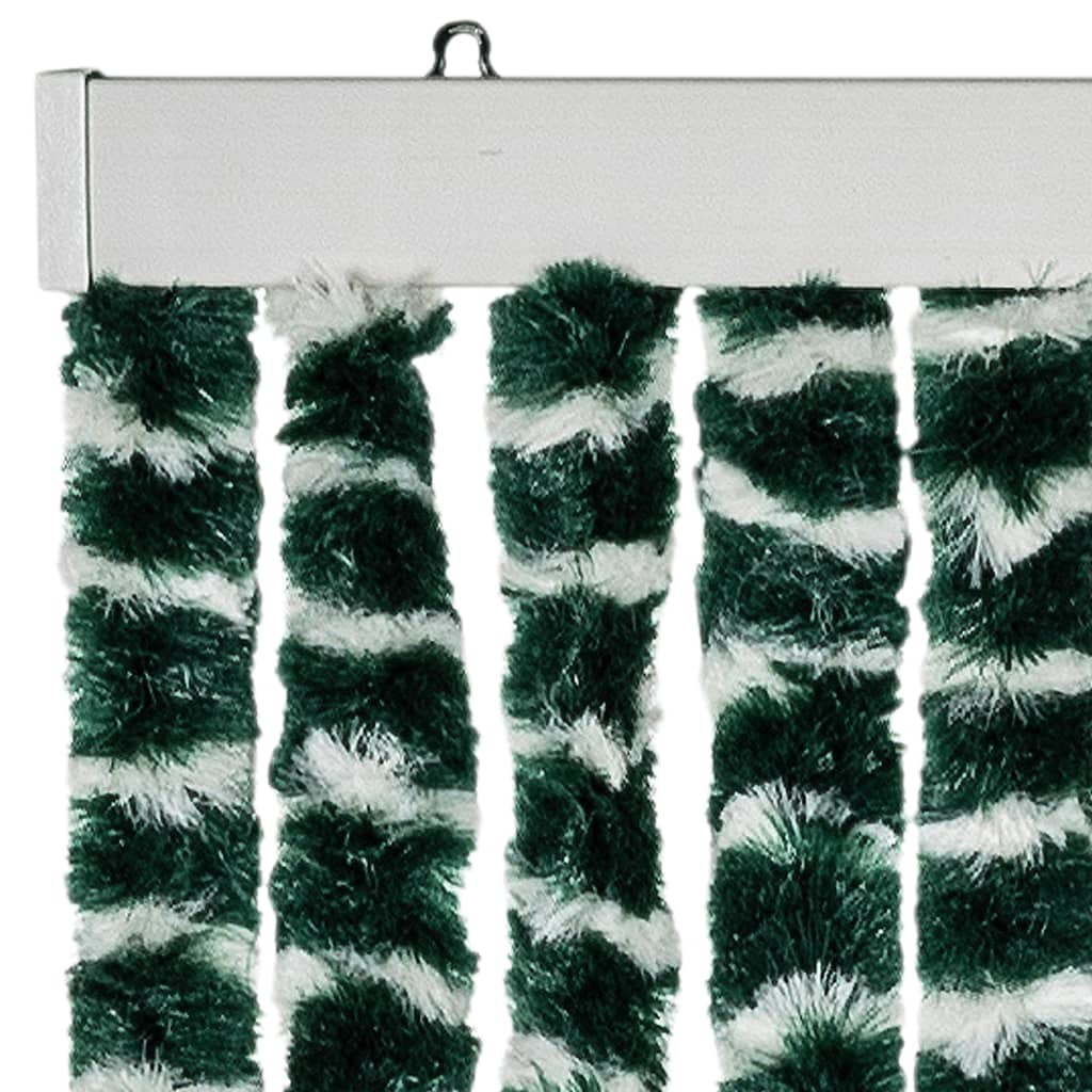 vidaXL Insect Curtain Green and White 90x220 cm Chenille