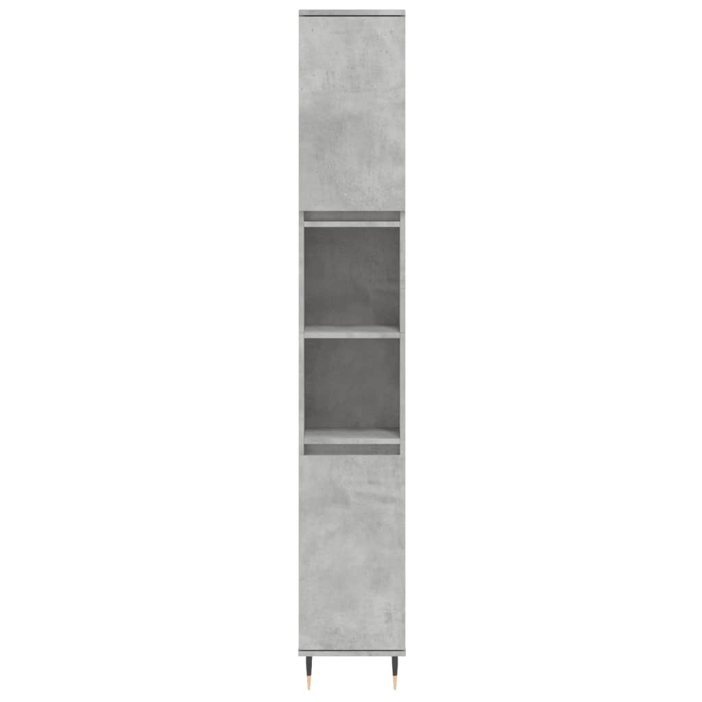 vidaXL Bathroom Cabinet Concrete Grey 30x30x190 cm Engineered Wood