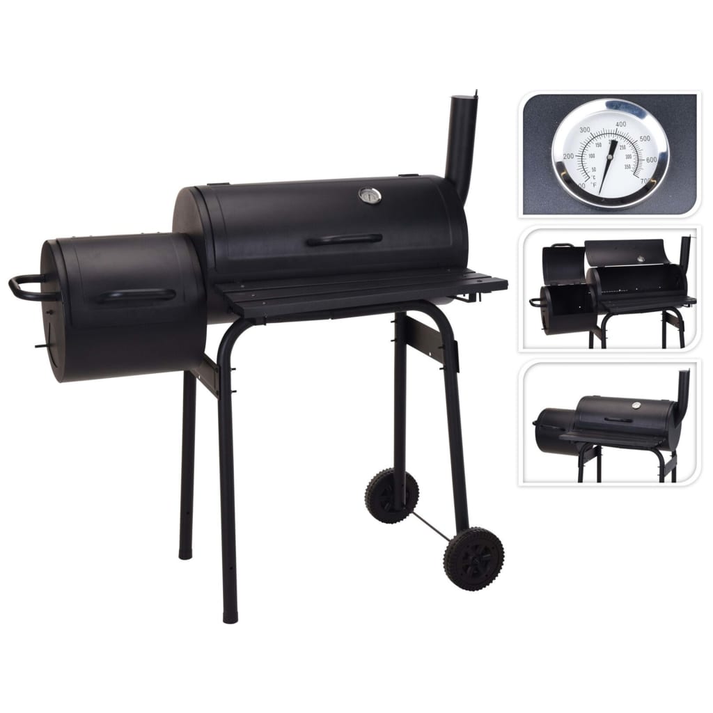 ProGarden Barbecue Smoker Black | vidaXL.co.uk