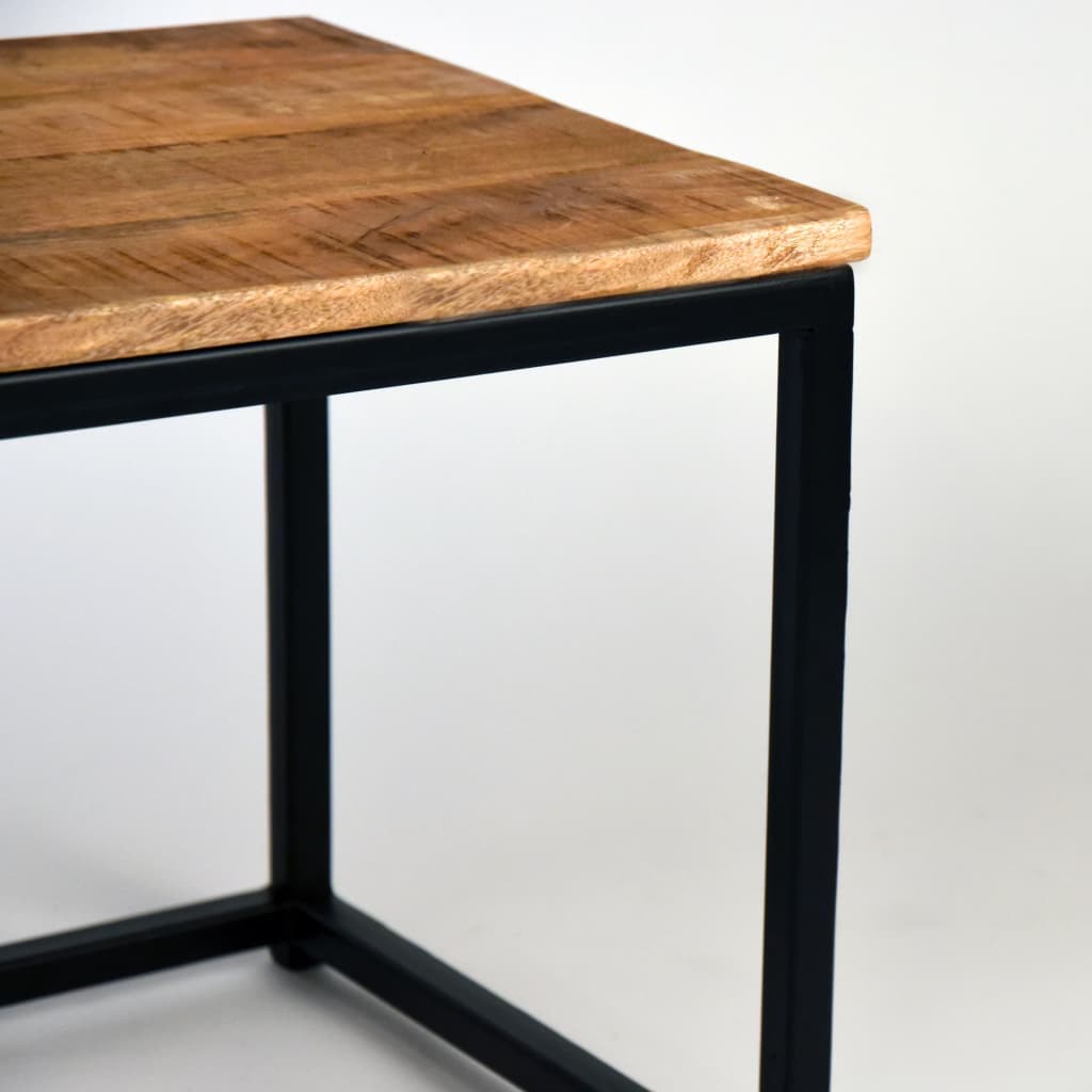 LABEL51 2 Piece Coffee Table Set Twain Wood/Black