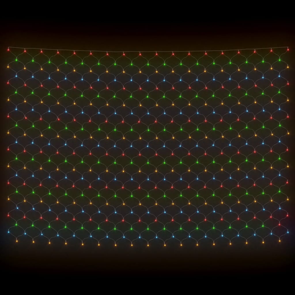 vidaXL Christmas Net Light Colourful 3x2 m 204 LED Indoor Outdoor