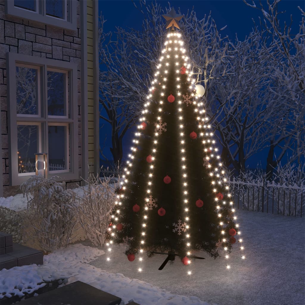 vidaXL Christmas Tree Net Lights with 300 LEDs Cold White 300 cm