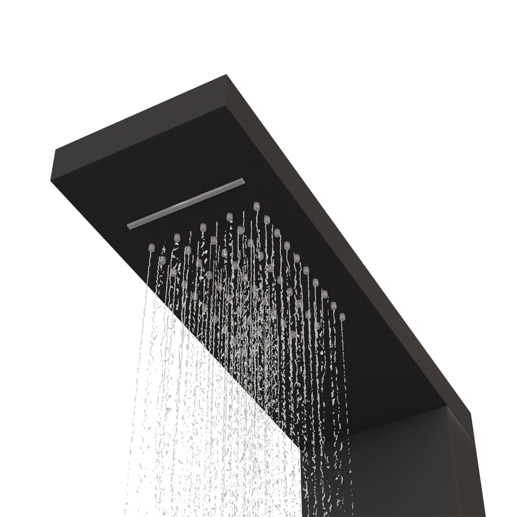 vidaXL Shower Panel System Aluminium Black