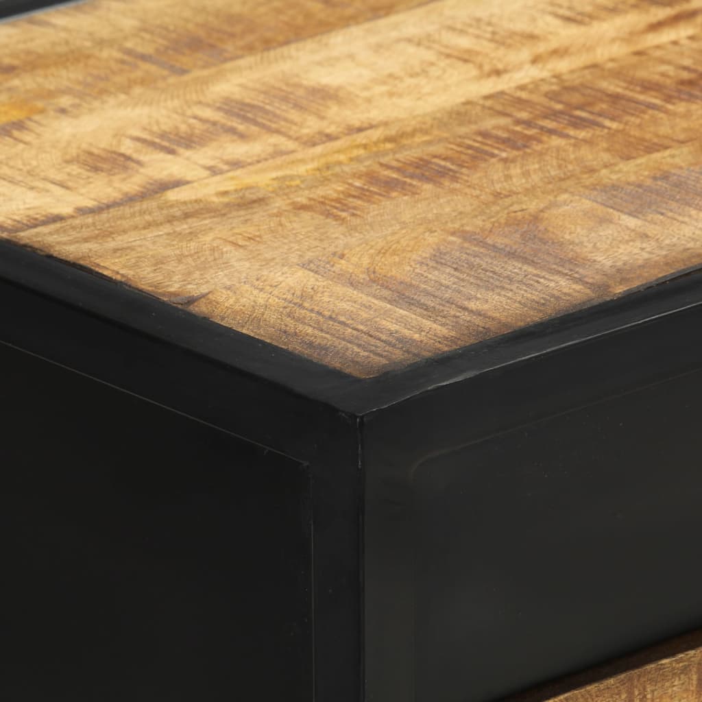 vidaXL Console Table 110x35x75 cm Rough Mango Wood