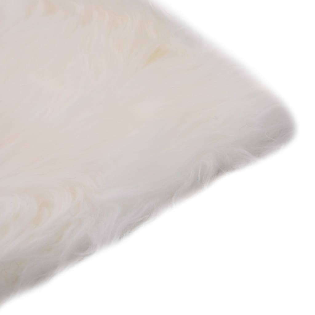vidaXL Chair Pads 2 pcs White 40x40 cm Genuine Sheep Leather
