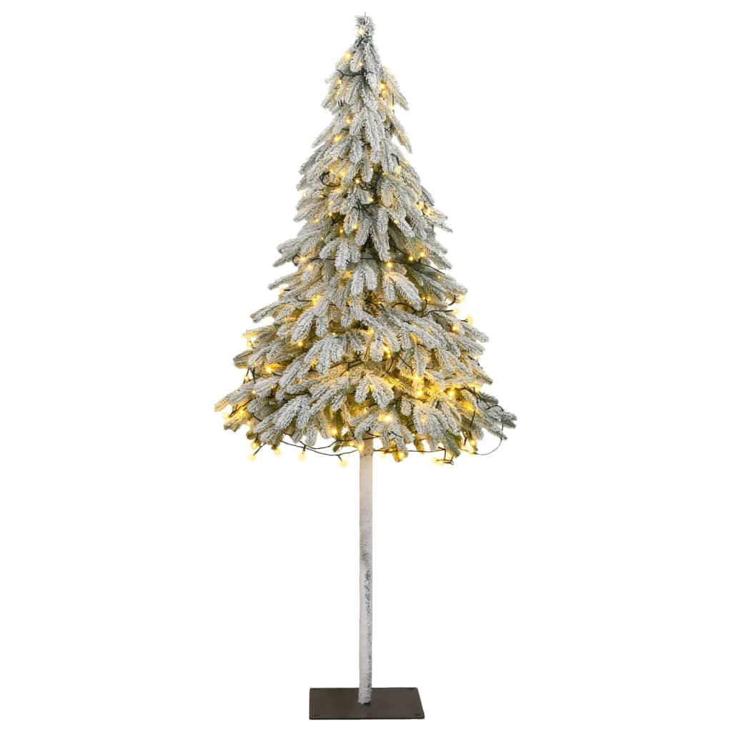 vidaXL Artificial Christmas Tree 300 LEDs & Flocked Snow 210 cm