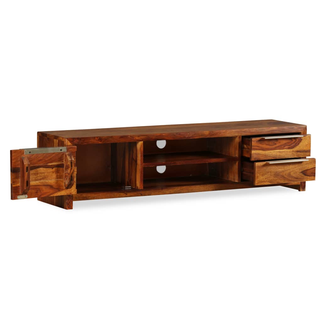 vidaXL TV Cabinet Solid Sheesham Wood 120x30x30 cm