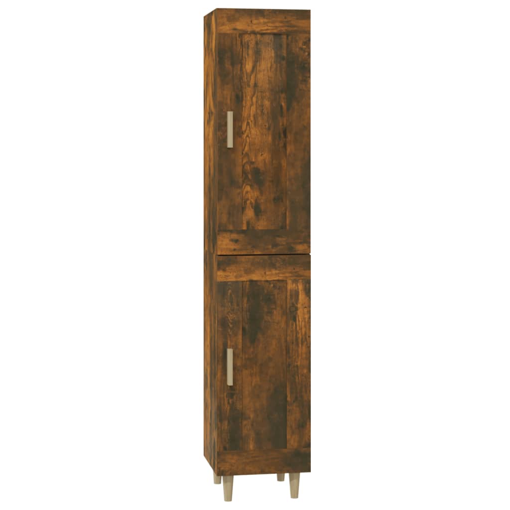 vidaXL Highboard Smoked Oak 35x34x180 cm Engineered Wood