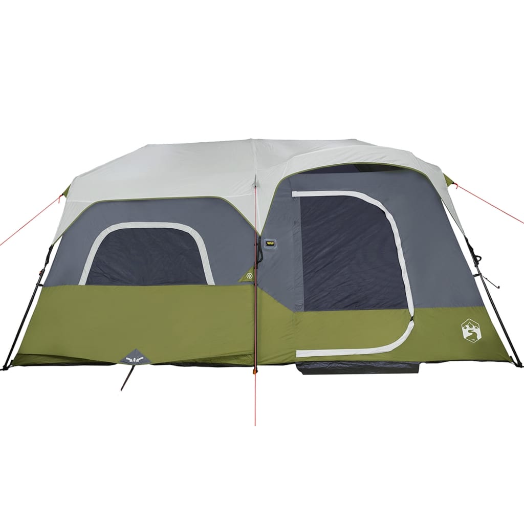 vidaXL Family Tent with LED 9-Person Light Green Quick Release