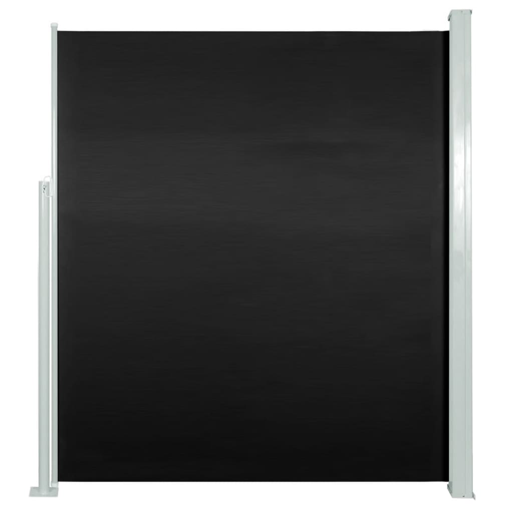 vidaXL Patio Retractable Side Awning 160x300 cm Black