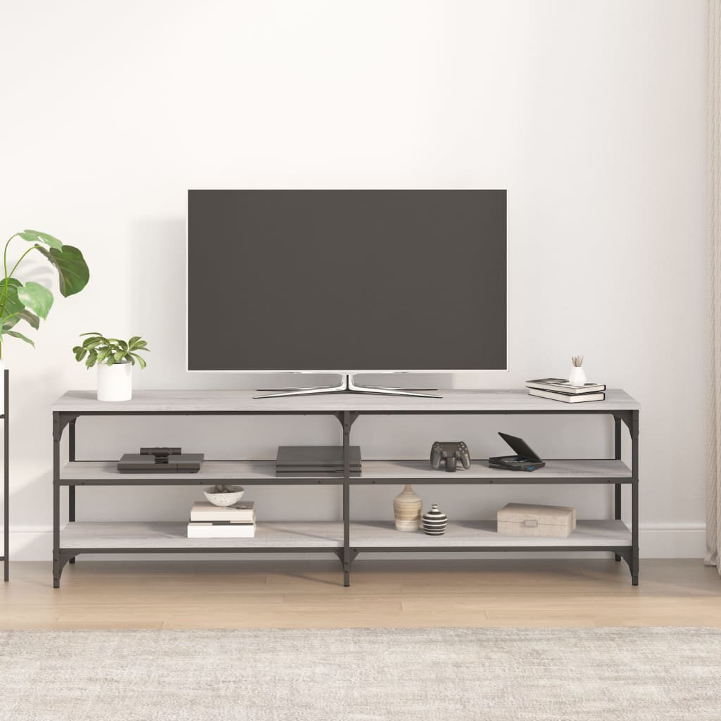 vidaXL TV Cabinet Grey Sonoma 160x30x50 cm Engineered Wood