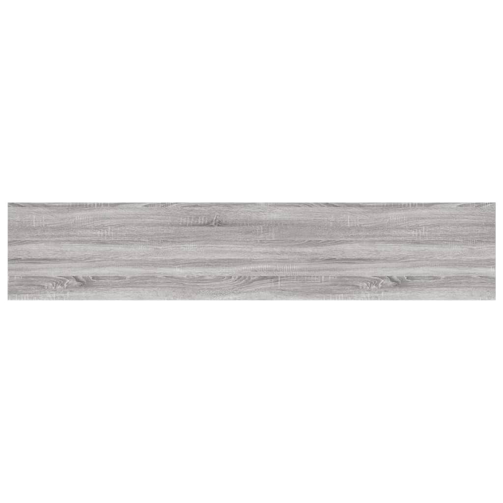 vidaXL Wall Shelves 4 pcs Grey Sonoma 100x20x1.5 cm Engineered Wood