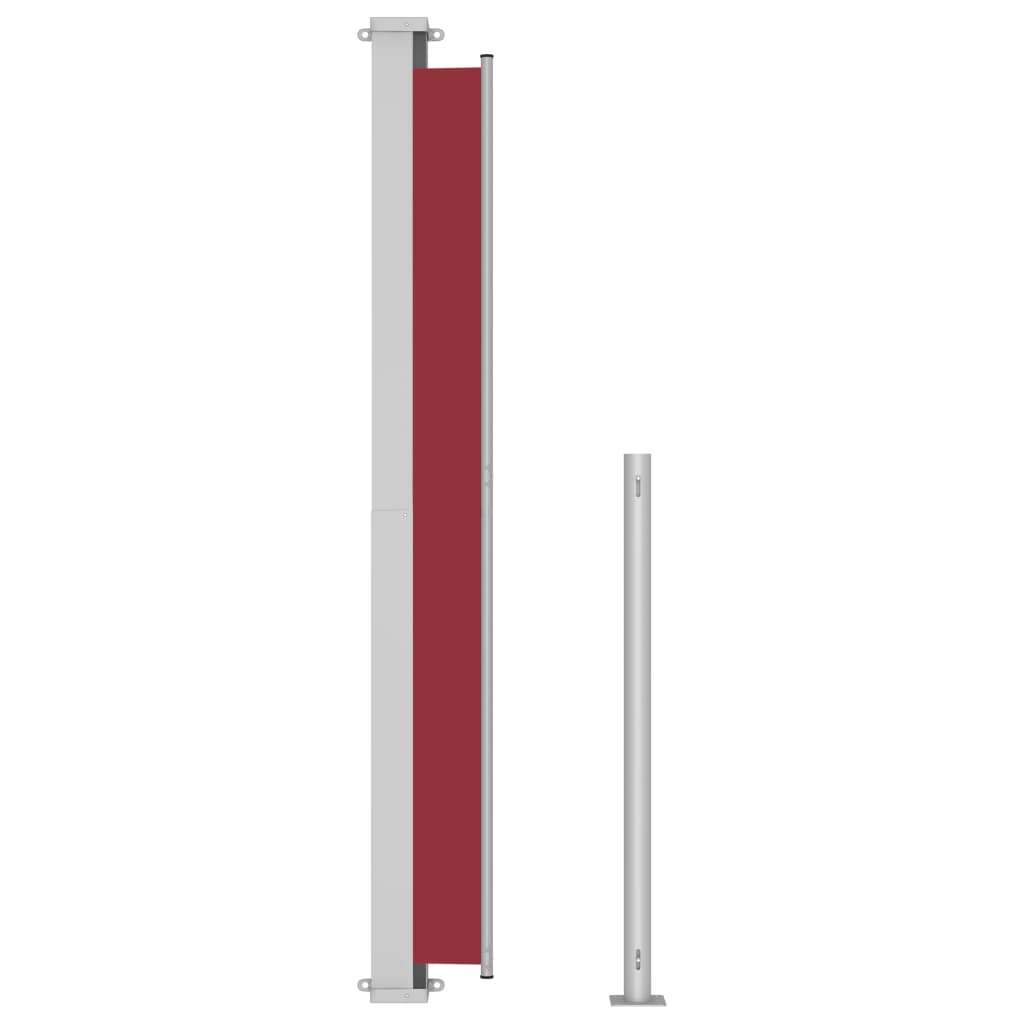 vidaXL Patio Retractable Side Awning 200x500 cm Red