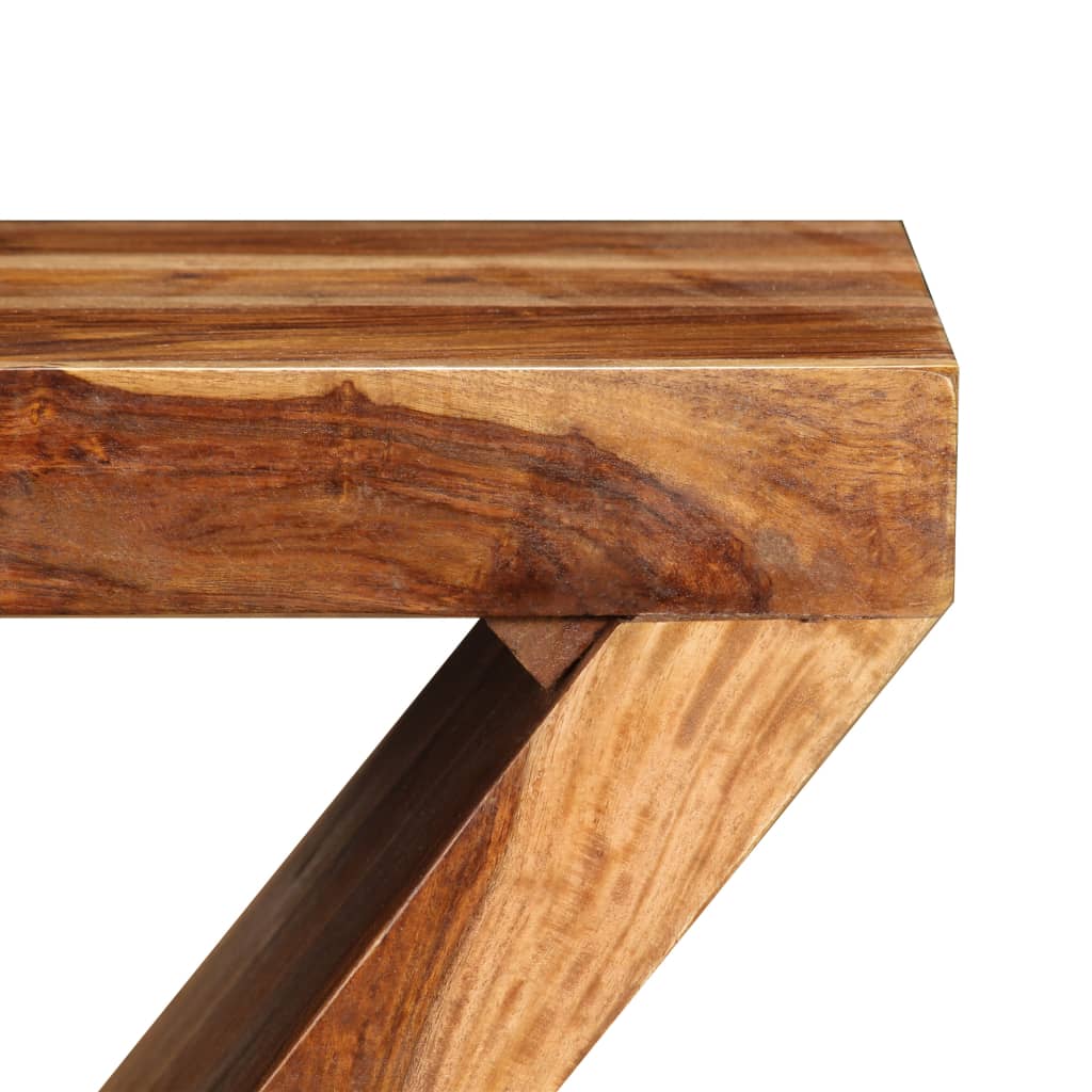 vidaXL Side Table Z-shaped Solid Sheesham Wood