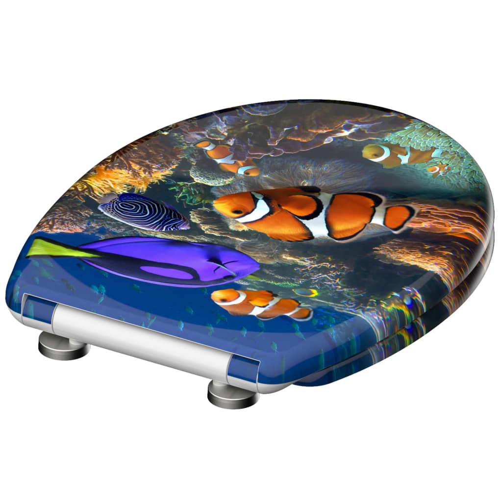 SCHÜTTE Duroplast Toilet Seat with Soft-Close SEA LIFE Printed