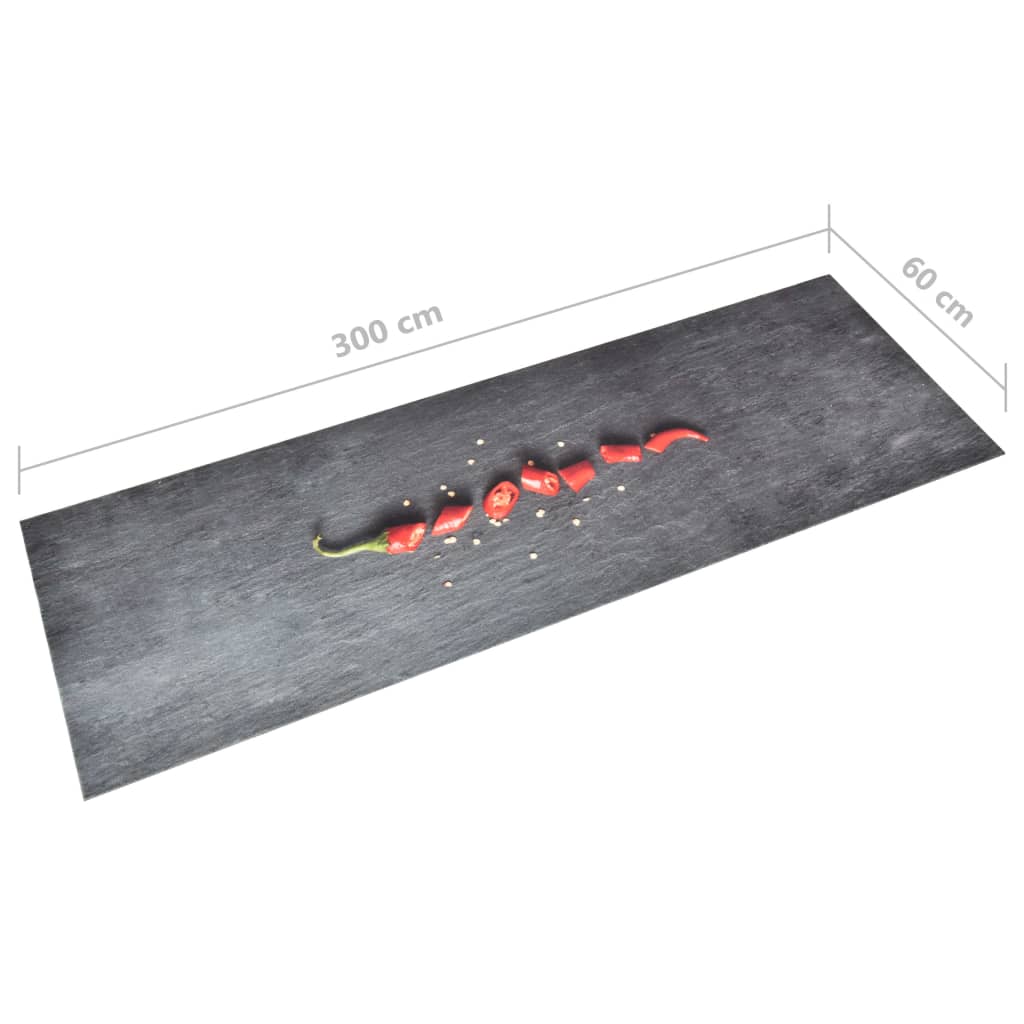 vidaXL Kitchen Carpet Washable Pepper 60x300 cm