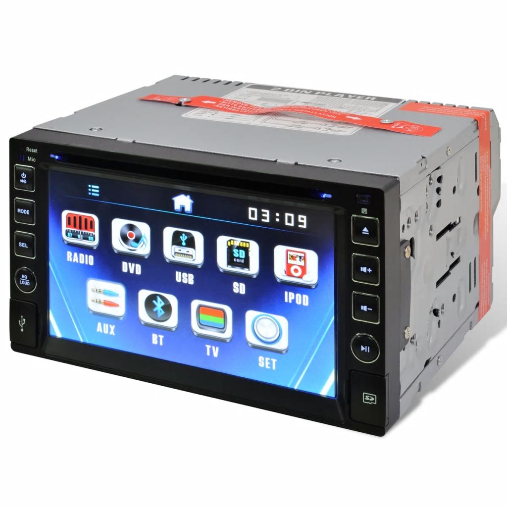 Car Stereo 2 DIN DVD Player 6,2 Inch HD Touchscreen Bluetooth SD USB