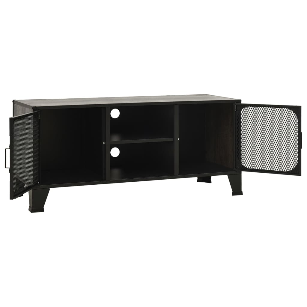 vidaXL TV Cabinet Grey 105x36x47 cm Metal and MDF