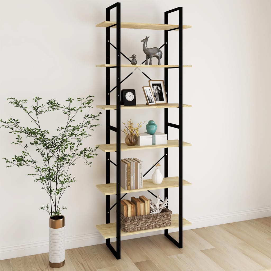 vidaXL High Cabinet 80x30x210 cm Solid Pine Wood