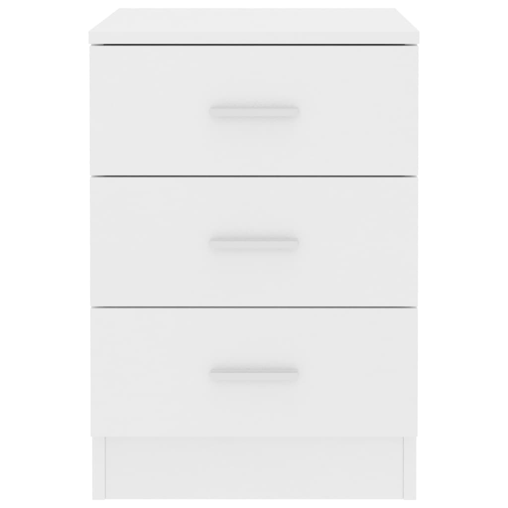 vidaXL Bedside Cabinet White 38x35x56 cm Engineered Wood