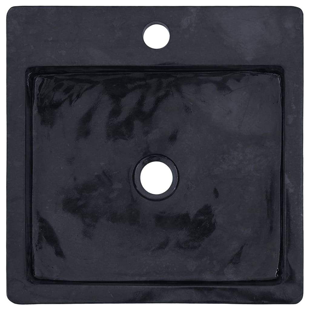 vidaXL Sink Black 40x40x12 cm Marble