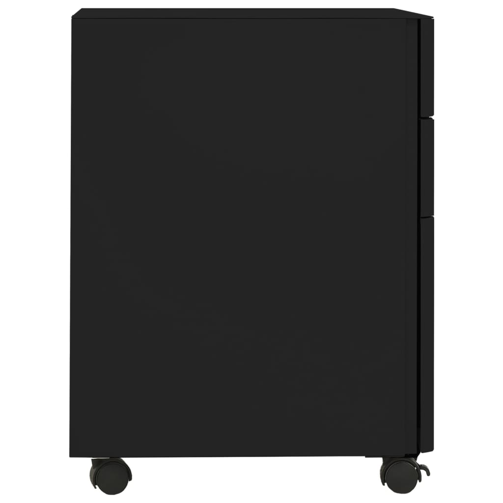 vidaXL Mobile File Cabinet Black 30x45x59 cm Steel