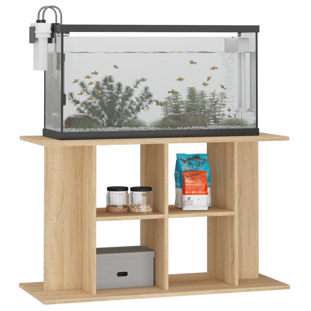 vidaXL Aquarium Stand Sonoma Oak 100x40x60 cm Engineered Wood