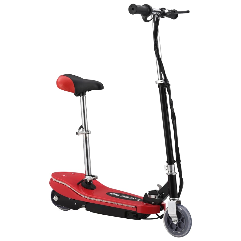 vidaXL Electric Scooter with Seat and LED 120 W Red