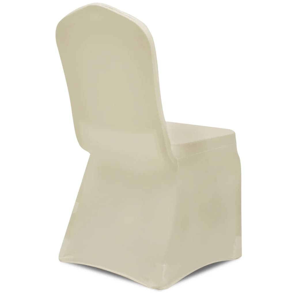 vidaXL Chair Cover Stretch Cream 24 pcs